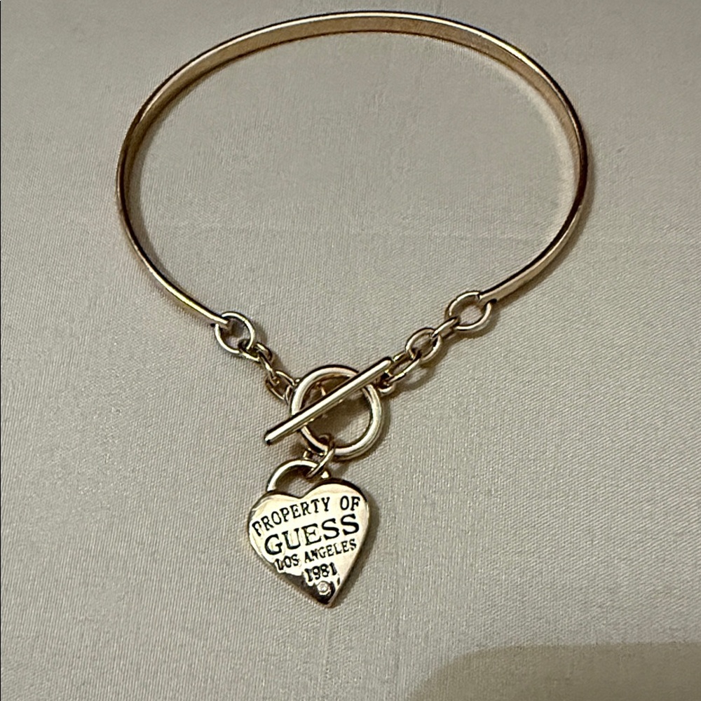 GUESS Gold Tone Heart Bracelet